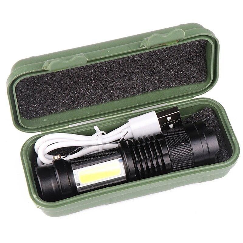Built in battery XP-G Q5 Zoom Focus Mini led Flashlight Torch Lamp Lantern 2000 Lumen Adjustable Penlight Waterproof T6 light  Focus IP65 Water-Resistant Portable for Indoor and Outdoor Camping Hiking Stevvex