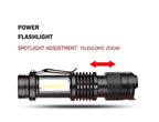 Built in battery XP-G Q5 Zoom Focus Mini led Flashlight Torch Lamp Lantern 2000 Lumen Adjustable Penlight Waterproof T6 light  Focus IP65 Water-Resistant Portable for Indoor and Outdoor Camping Hiking Stevvex