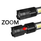 Built in battery XP-G Q5 Zoom Focus Mini led Flashlight Torch Lamp Lantern 2000 Lumen Adjustable Penlight Waterproof T6 light  Focus IP65 Water-Resistant Portable for Indoor and Outdoor Camping Hiking Stevvex