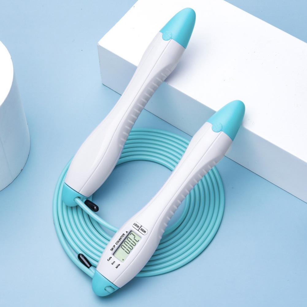 Built-in Rolling Pin Counter Jump Rope Skipping Rope Speed Rope For Boxing Jumping Training Lose Weight Fitness Digital Weight Calories Time Setting Skipping Rope With Counter For Indoor And Outdoor Exercise Stevvex