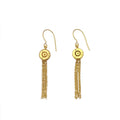 Bullet Tassel Earrings Recycled Brass Gold Plated Chains 2.25in Handmade BandsCo Straps