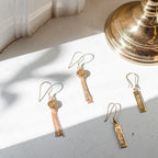 Bullet Tassel Earrings Recycled Brass Gold Plated Chains 2.25in Handmade BandsCo Straps