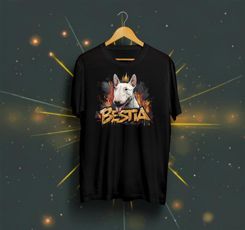 Bull Terrier T-shirt Black Bestia Dog Gear