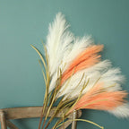 Bulrush Artificial Pampas Grass Phragmites 100cm Popular Natural Dried Small Pampas Grass For Wedding Flower Bunch Floor Vase Filler for Living Room Kitchen Decor Stevvex