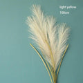 Bulrush Artificial Pampas Grass Phragmites 100cm Popular Natural Dried Small Pampas Grass For Wedding Flower Bunch Floor Vase Filler for Living Room Kitchen Decor Stevvex