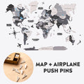Bundle: Colored Map and Airplanes Pins - SJB-DIAMOND ELITES