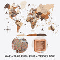 Bundle: Map, Flags Pins, Travel box - SJB-DIAMOND ELITES