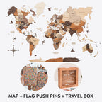 Bundle: Map, Flags Pins, Travel box - SJB-DIAMOND ELITES