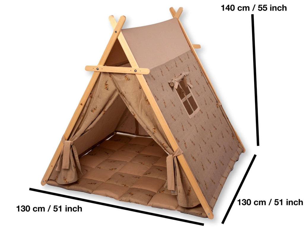 Bunny Play Tent & Play Mat | Indoor Teepee for Kids Lootquake LLC