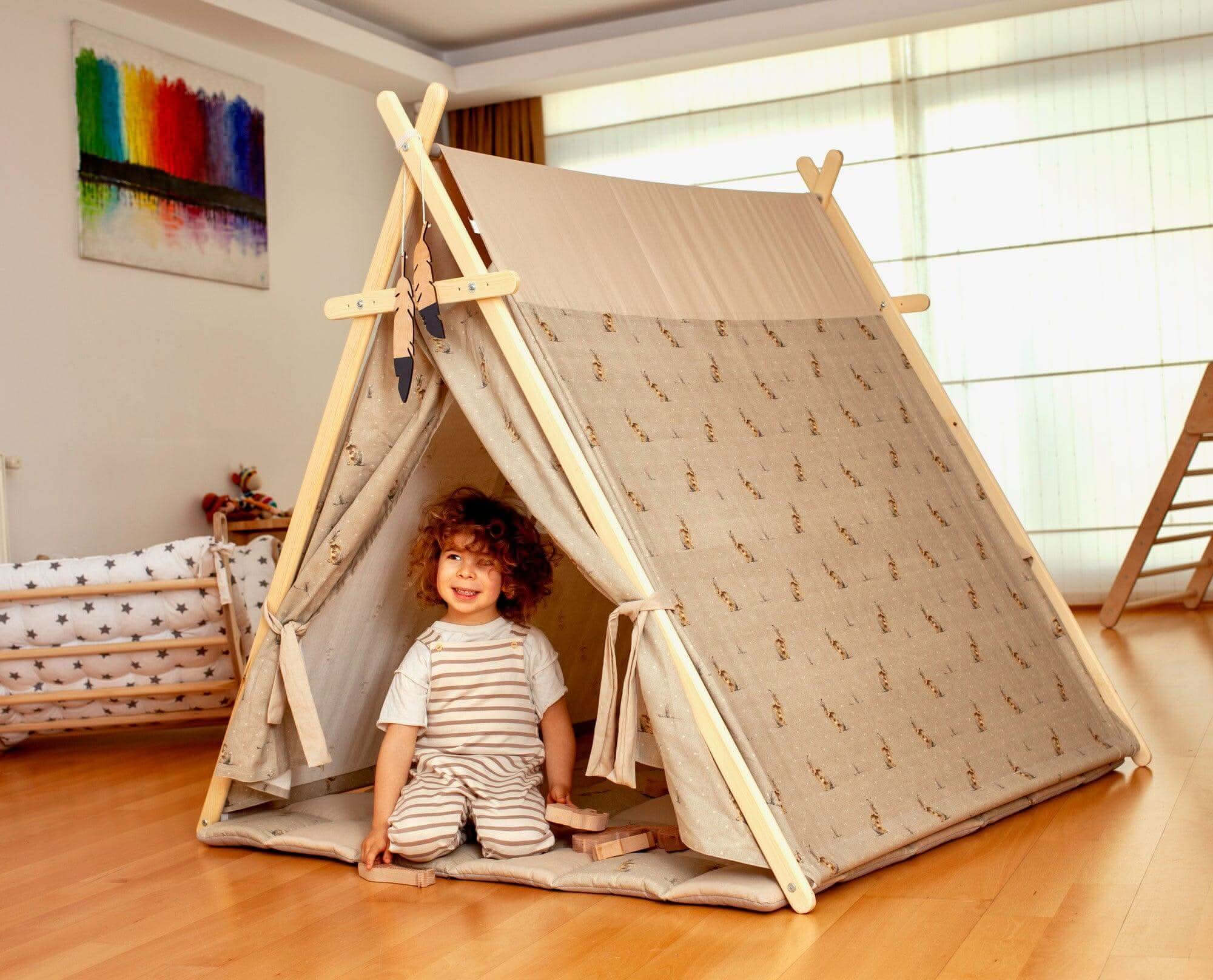 Bunny Play Tent & Play Mat | Indoor Teepee for Kids Lootquake LLC
