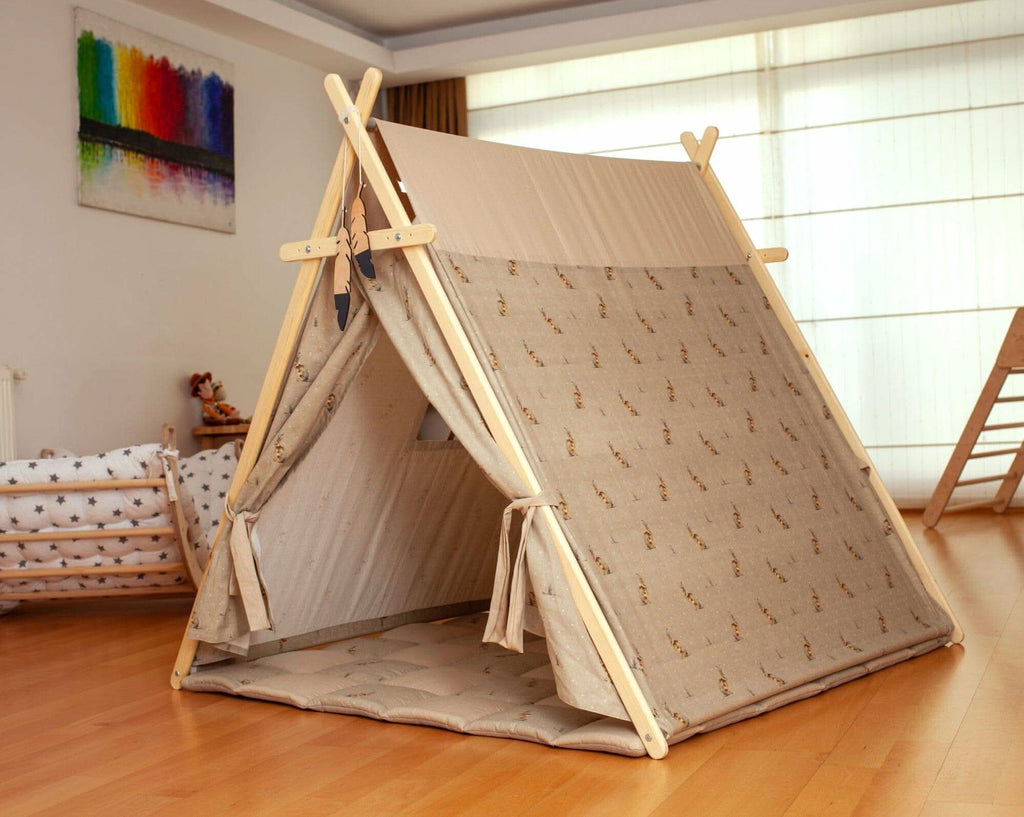 Bunny Play Tent & Play Mat | Indoor Teepee for Kids Lootquake LLC