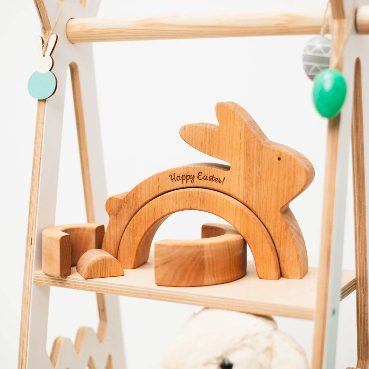 Wooden Bunny Stacker - SJB-DIAMOND ELITES