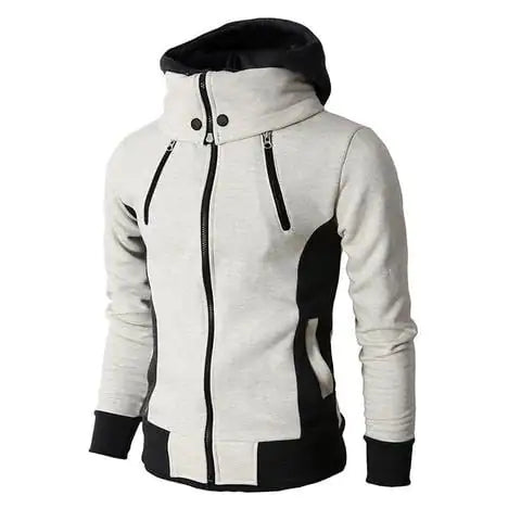Men's Zip Up Hooded Jacket - Casual Slim Sports Cardigan Pi-Mart