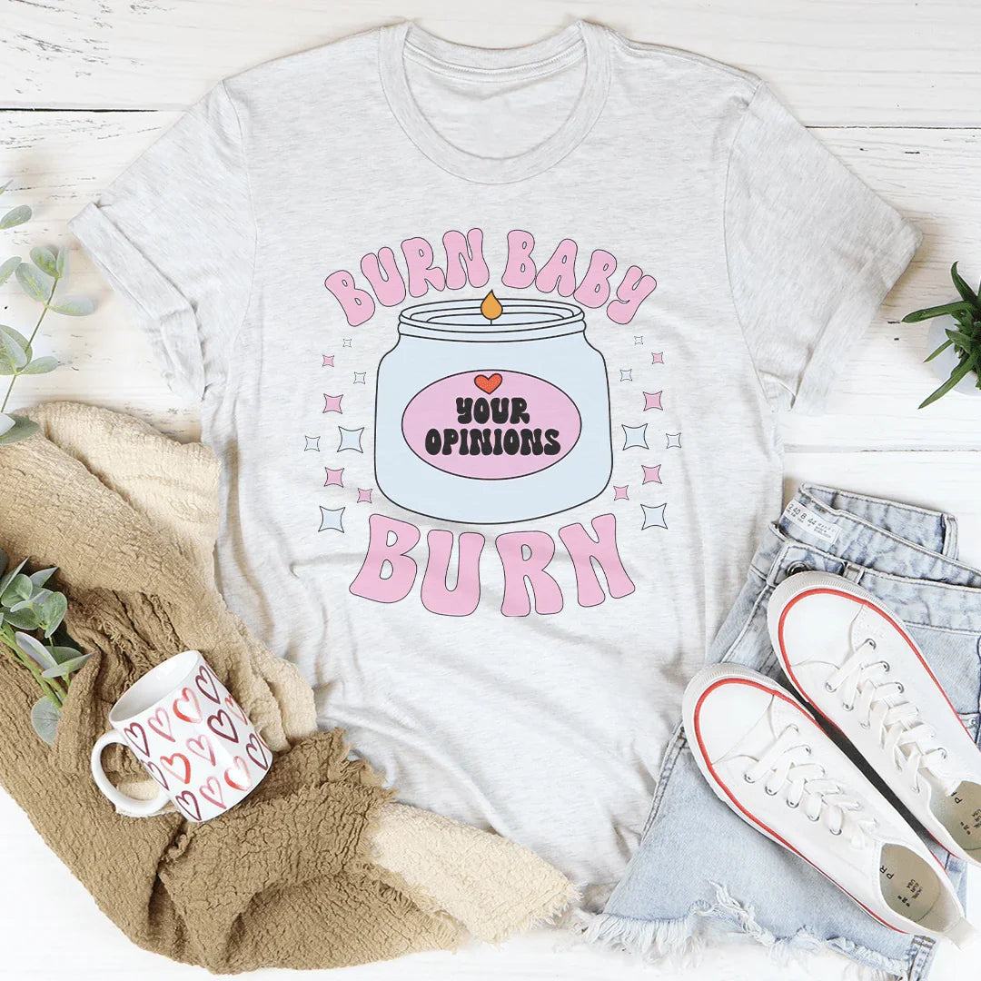 Burn Baby Tee Peachy Sunday