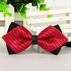 Business Black Golden Butterfly Men Bowtie Luxury Double Layer Pointed Classic Bow Tie Lovely Men Gift For Office And Meetings Stevvex