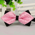 Business Black Golden Butterfly Men Bowtie Luxury Double Layer Pointed Classic Bow Tie Lovely Men Gift For Office And Meetings Stevvex