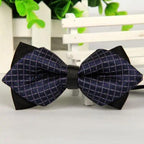 Business Black Golden Butterfly Men Bowtie Luxury Double Layer Pointed Classic Bow Tie Lovely Men Gift For Office And Meetings Stevvex