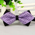 Business Black Golden Butterfly Men Bowtie Luxury Double Layer Pointed Classic Bow Tie Lovely Men Gift For Office And Meetings Stevvex