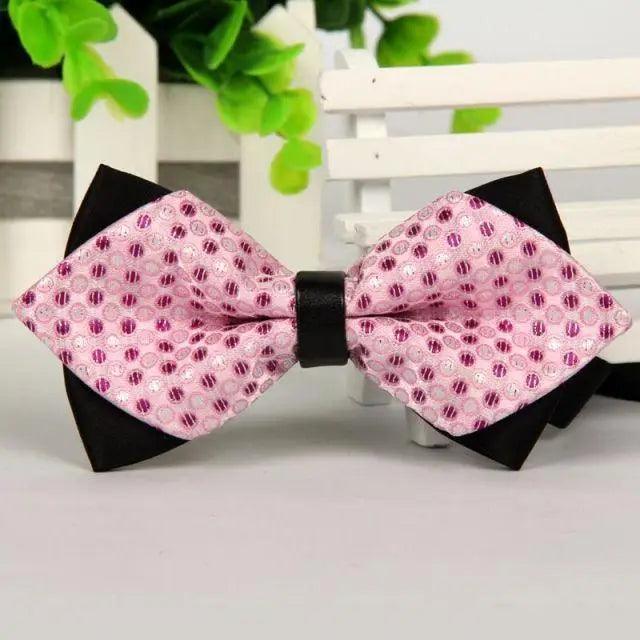 Business Black Golden Butterfly Men Bowtie Luxury Double Layer Pointed Classic Bow Tie Lovely Men Gift For Office And Meetings Stevvex