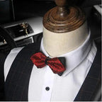 Business Black Golden Butterfly Men Bowtie Luxury Double Layer Pointed Classic Bow Tie Lovely Men Gift For Office And Meetings Stevvex