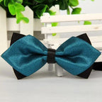 Business Black Golden Butterfly Men Bowtie Luxury Double Layer Pointed Classic Bow Tie Lovely Men Gift For Office And Meetings Stevvex