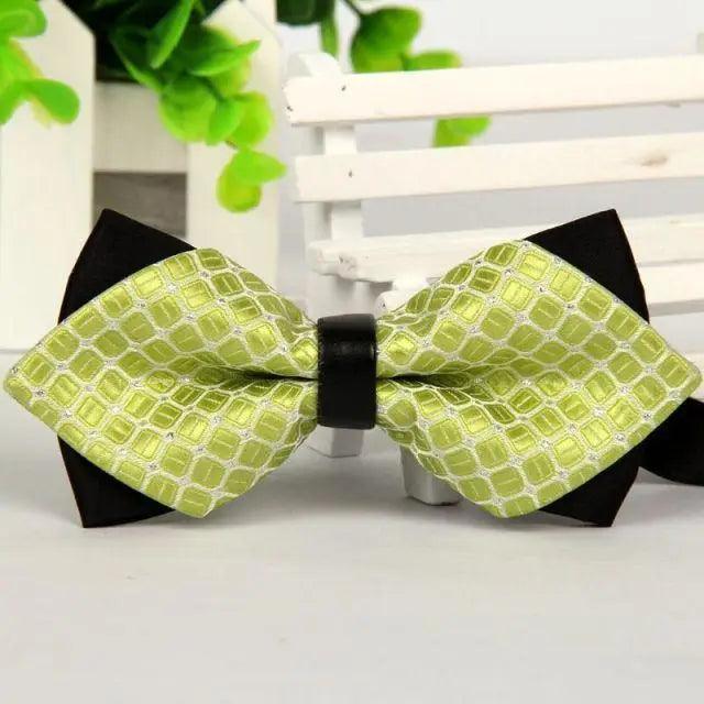 Business Black Golden Butterfly Men Bowtie Luxury Double Layer Pointed Classic Bow Tie Lovely Men Gift For Office And Meetings Stevvex