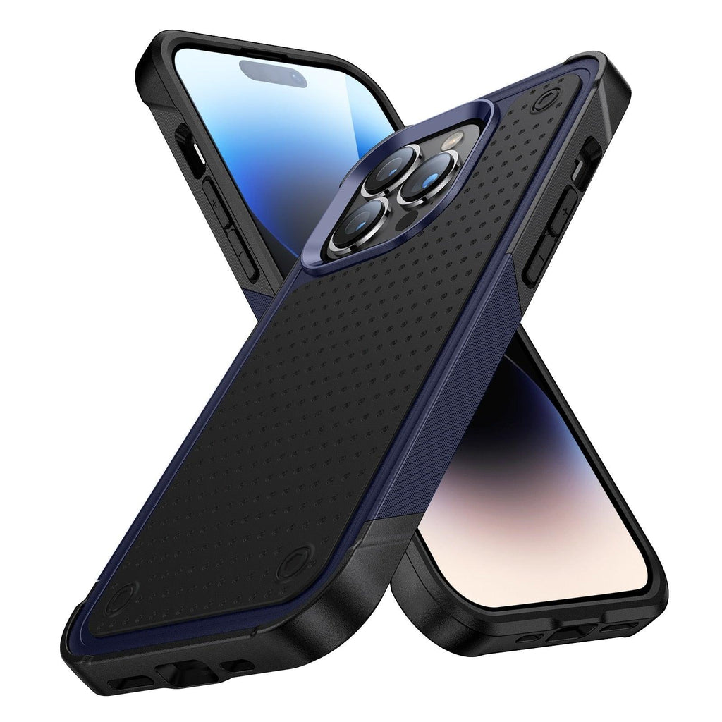 Business Black Shockproof Armor Case for iPhone 14 Pro Max 14 Plus 13 12 Hard Cover Heavy Duty Case Shockproof Ultra-Slim Non-slip iPhone Powerful Protective Phone Case for iPhone Stevvex
