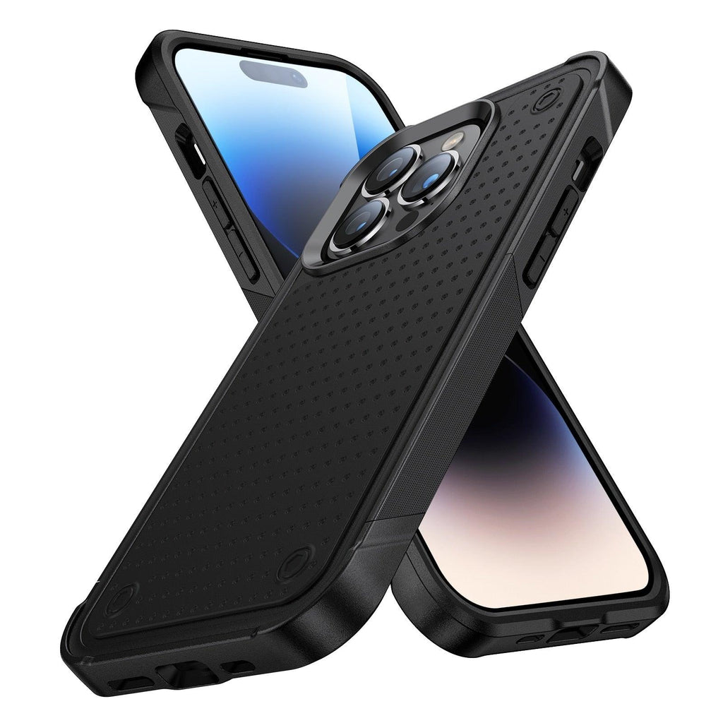 Business Black Shockproof Armor Case for iPhone 14 Pro Max 14 Plus 13 12 Hard Cover Heavy Duty Case Shockproof Ultra-Slim Non-slip iPhone Powerful Protective Phone Case for iPhone Stevvex