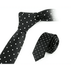 Business Black Skinny Ties Polyester Silk Necktie For Men Washable Formal Office Simple Design Necties Solid Color Skinny Tie Slim Necktie For Men Stevvex