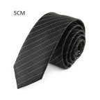 Business Black Skinny Ties Polyester Silk Necktie For Men Washable Formal Office Simple Design Necties Solid Color Skinny Tie Slim Necktie For Men Stevvex