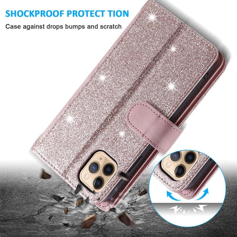 Business Blue New Cards Flip Leather Case For iPhone 14 13 12 11 Pro Max 10 X 6 6s 7 8 Plus XR XS Max Multifunctional Wallet Phone Case  Multi-Card Wallet Leather iphone Case Stevvex