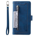 Business Blue New Cards Flip Leather Case For iPhone 14 13 12 11 Pro Max 10 X 6 6s 7 8 Plus XR XS Max Multifunctional Wallet Phone Case  Multi-Card Wallet Leather iphone Case Stevvex