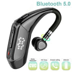 Business Bluetooth 5.0 Wireless Single-Ear Headset LED Power Display Ultra-Long Standby Earbud Headphones Wireless Black Earphone Bluetooth Noise Isolating Wireless Earbuds With Microphones Clear Calls Painless Wearing Stevvex