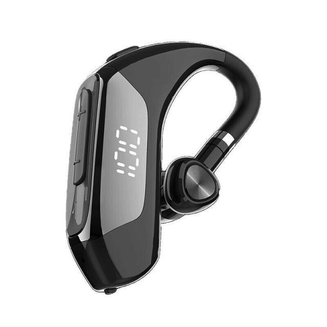 Business Bluetooth 5.0 Wireless Single-Ear Headset LED Power Display Ultra-Long Standby Earbud Headphones Wireless Black Earphone Bluetooth Noise Isolating Wireless Earbuds With Microphones Clear Calls Painless Wearing Stevvex