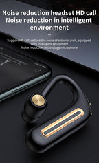 Business Bluetooth Hands-free Earphone Comfortable Single Ear Wireless Headset Waterproof Sport Earbuds 48 Working Time Wireless HD Call Headphone Bluetooth 5.0 Earbuds Noise Isolating Clear Calls Sweat Resistance Lightweight HiFi Headphone Stevvex