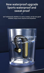 Business Bluetooth Hands-free Earphone Comfortable Single Ear Wireless Headset Waterproof Sport Earbuds 48 Working Time Wireless HD Call Headphone Bluetooth 5.0 Earbuds Noise Isolating Clear Calls Sweat Resistance Lightweight HiFi Headphone Stevvex