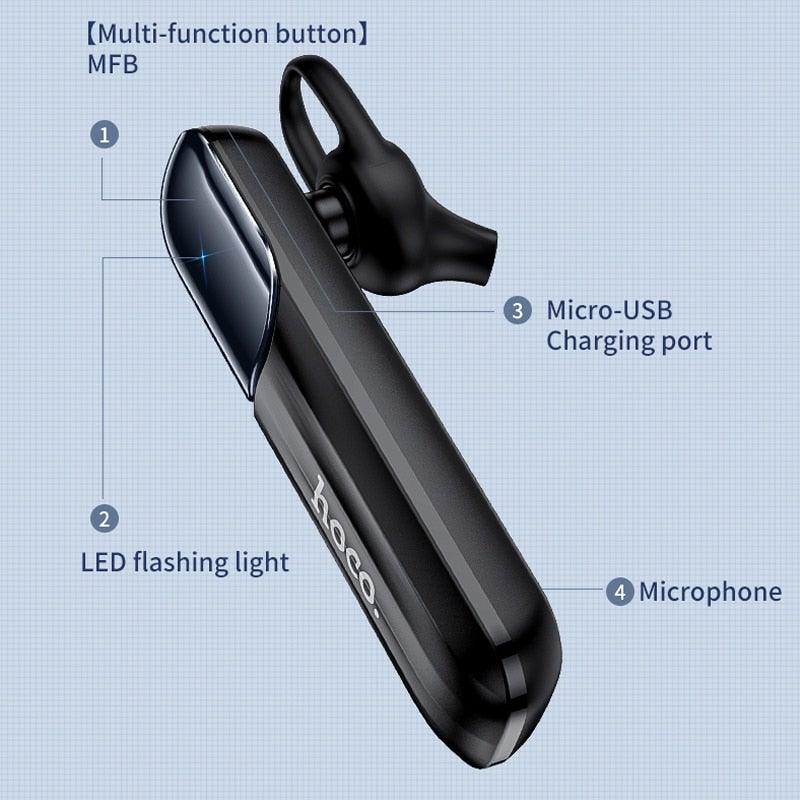 Business Bluetooth Headset Wireless Car Handsfree Headphones With Mic Hi-Res Audio Earphone For IPhone Xiaomi Samsung Bluetooth Over Ear Headphones, Wireless 5.0/Wired Headset, 55Hrs Playtime, Hi-Fi Stereo Deep Bass, Soft Earmuffs & Light Weight, Stevvex