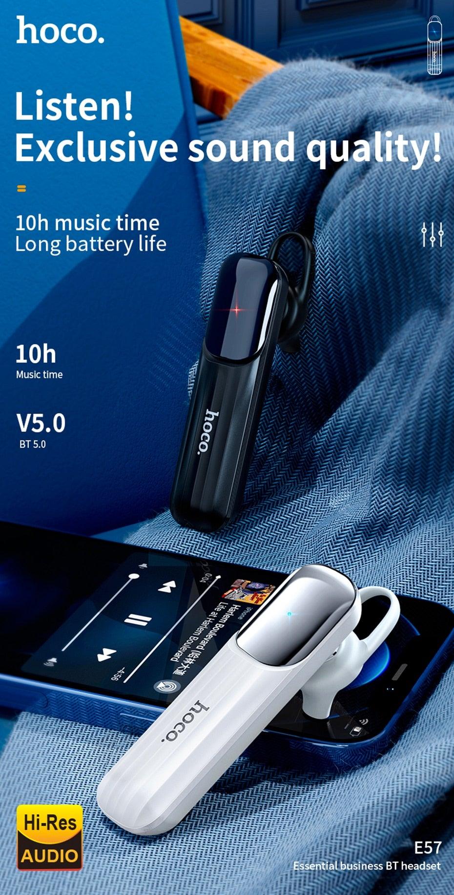 Business Bluetooth Headset Wireless Car Handsfree Headphones With Mic Hi-Res Audio Earphone For IPhone Xiaomi Samsung Bluetooth Over Ear Headphones, Wireless 5.0/Wired Headset, 55Hrs Playtime, Hi-Fi Stereo Deep Bass, Soft Earmuffs & Light Weight, Stevvex