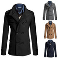 Business Classic Men Jackets Black Men Jackets Overcoat Simple Male Trench Coats Casual Winter Suit Classic Vintage Coat Comfortable Lightweight Soft Man Outdoor Jacket With Long Sleeve Stevvex