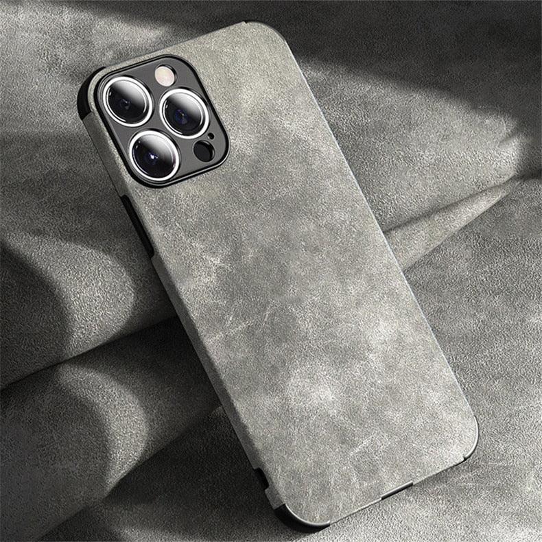 Business Iphone PU Leather Phone Case For iPhone 13 12 11 14 Pro Max Mini XR XS X Luxury Silicone Shockproof Soft Cover Ultra Thin Slim Leather Case Anti-Scratch Hard Back Cover for iPhone Stevvex
