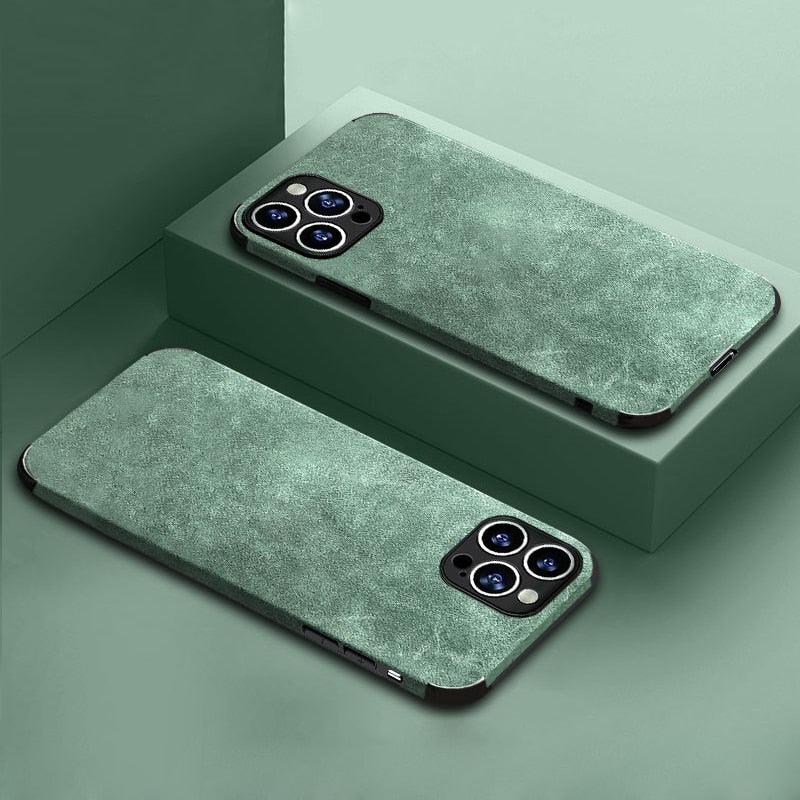 Business Iphone PU Leather Phone Case For iPhone 13 12 11 14 Pro Max Mini XR XS X Luxury Silicone Shockproof Soft Cover Ultra Thin Slim Leather Case Anti-Scratch Hard Back Cover for iPhone Stevvex