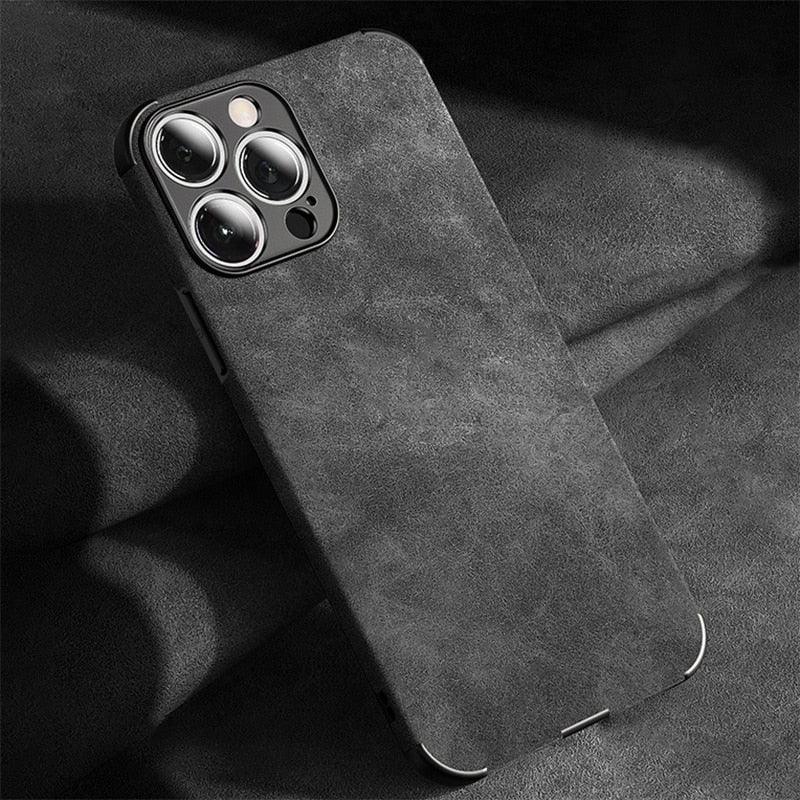 Business Iphone PU Leather Phone Case For iPhone 13 12 11 14 Pro Max Mini XR XS X Luxury Silicone Shockproof Soft Cover Ultra Thin Slim Leather Case Anti-Scratch Hard Back Cover for iPhone Stevvex