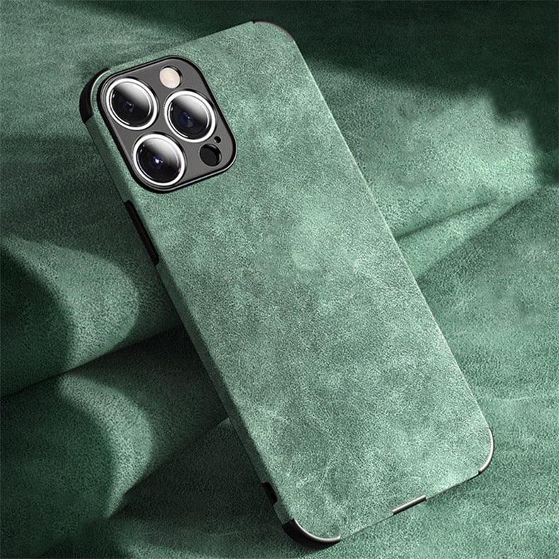 Business Iphone PU Leather Phone Case For iPhone 13 12 11 14 Pro Max Mini XR XS X Luxury Silicone Shockproof Soft Cover Ultra Thin Slim Leather Case Anti-Scratch Hard Back Cover for iPhone Stevvex