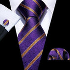 Business Luxury Men Silk Necktie Fashion Tie Sets For Men Wedding Party Wear Elegant Neck Tie Design For Men Soft Business Casual Suit Neckties Stevvex