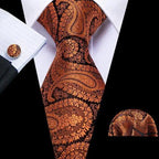 Business Luxury Men Silk Necktie Fashion Tie Sets For Men Wedding Party Wear Elegant Neck Tie Design For Men Soft Business Casual Suit Neckties Stevvex