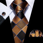 Business Luxury Men Silk Necktie Fashion Tie Sets For Men Wedding Party Wear Elegant Neck Tie Design For Men Soft Business Casual Suit Neckties Stevvex