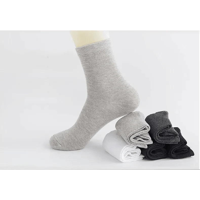 Business Simple White Cotton Socks 10 Pairs Men Breathable Socks Spring Summer Socks for Men Heavy Duty Reinforced Cotton Socks For Men Stevvex