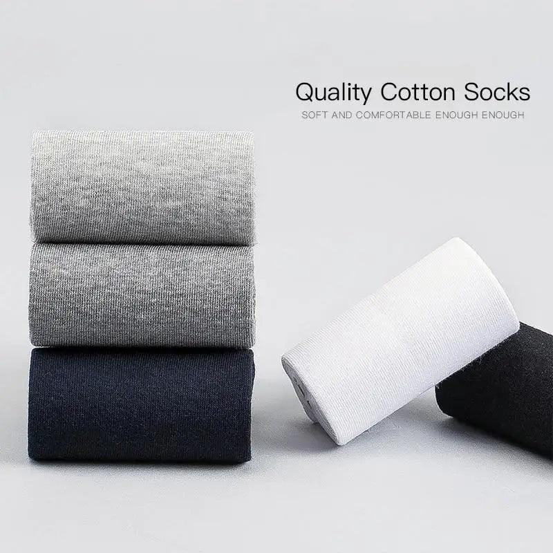 Business Simple White Cotton Socks 10 Pairs Men Breathable Socks Spring Summer Socks for Men Heavy Duty Reinforced Cotton Socks For Men Stevvex