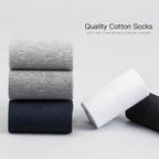 Business Simple White Cotton Socks 10 Pairs Men Breathable Socks Spring Summer Socks for Men Heavy Duty Reinforced Cotton Socks For Men Stevvex