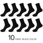 Business Simple White Cotton Socks 10 Pairs Men Breathable Socks Spring Summer Socks for Men Heavy Duty Reinforced Cotton Socks For Men Stevvex